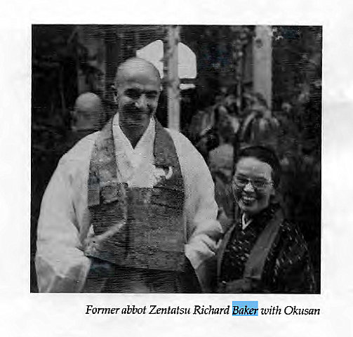 Machine generated alternative text:
Former abbot Zentatsu Richard with Okusan 