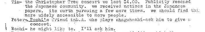 Machine generated alternative text:
L.hc Chrigtcphar ? rec concert lost 34. CO
the J 2112nese c we received ncticcs
its nursuina a few more times.
papers.
widely accescible to more
01 i city reacr,ed
in the
we ohauL� find
playe him to give
I'll ask him,
Roghi— he might to. 