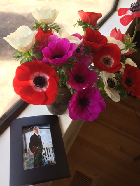 flowers altar for Grahame at Hideko's