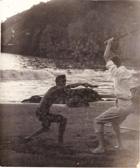 Grahame and Richard Baker at Muir Beach long ago