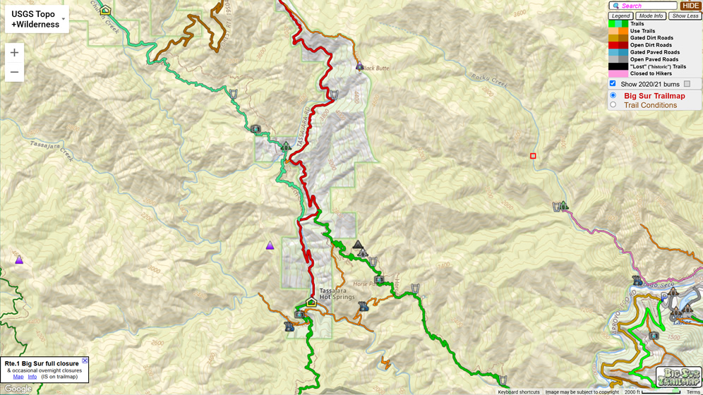 Big Sur Trail Map
